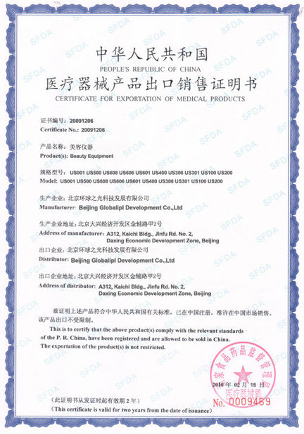 Chine Beijing Globalipl Development Co., Ltd. Certifications